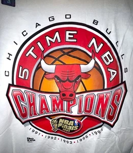Vintage New 1997 Chicago Bulls NBA Championship T-Shirt Size XL - Picture 1 of 7