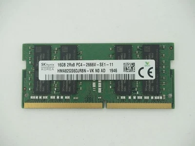 SK HYNIX 16GB PC4-2666V Laptop Ram / SO-DIMM Memory - HMA82GS6DJR8N - VK N0 AD - Image 1 of 2