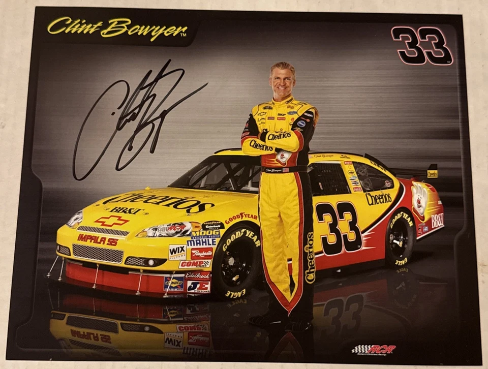 2009 Clint Bowyer #33 Cheerios RCR NASCAR IP SIGNED Hero Card AUTO Foto 1 de 1