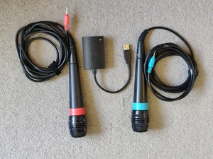 SingStar Wired Microphones with USB Converter for PS2 Playstation 2 - Picture 1 of 2