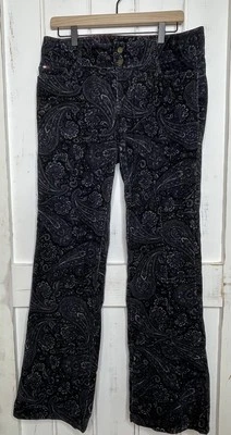 Винтажный Tommy Hilfiger 2003 богемное широкие ноги расклешенный брюки пейсли вельветовые джинсы женщин 10 - Изображение 1 из 4