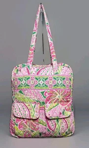 AWESOME - VERA BRADLEY TALL TOTE IN PINWHEEL PINK RETIRED PATTERN - Picture 1 of 17