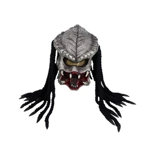 Predator Helmet Scary Alien Mask Costume Movie Helmet Latex Halloween Cosplay - Picture 1 of 5