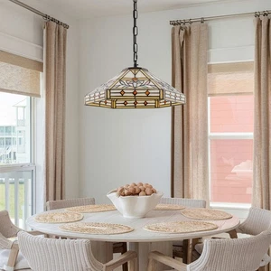 Pendant Light - 2-Light Iron & Glass, Ceiling Mount, Adjustable Height 5-60cm - Picture 1 of 23