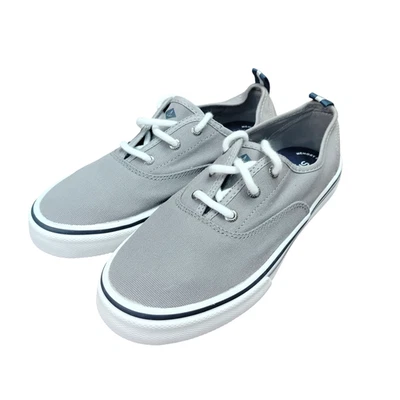 Zapatos Sperry Top-Sider para mujer 7,5 gris lona barco con cordones espuma viscoelástica STS84830 Foto 1 de 4
