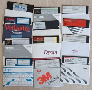 Lotto 135 Floppy Disk 5,25'' DD DS USATI NON TESTATI Buffetti Verbatim Kodak - Photo 1/7