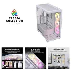 3500X ARGB Mid-Tower ATX PC Case – Panoramic Tempered Glass – Reverse Connect... - Picture 1 of 8