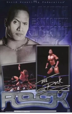 PÓSTER THE ROCK DWAYNE JOHNSON 22x34 The Smacketh Down #3470 ¡Nuevo sellado! Foto 1 de 4