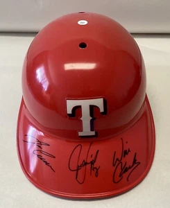 Juan Gonzalez, Jose Canseco, Will Clark Signed Texas Rangers Batting Helmet - Picture 1 of 5