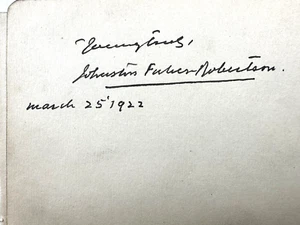 JOHNSTON  FORBES ROBERTSON -  BRITISH  ACTOR   - AUTOGRAPH  -  1922 - Picture 1 of 1
