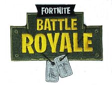 Fortnite Videogame Battle Royal Logo Patch à Repasser à Coudre 8 X 6,8 CM