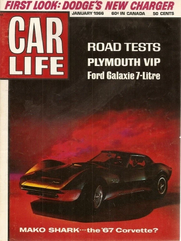 CAR LIFE 1966 JAN - MAKO SHARK SPECIAL, NEW CHARGER, 7-LITRE & VIP TEST - Image 1 of 1