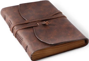 Leather Bound Journal for Men/Women, Rustic Vintage Handmade Large Writing Noteb - Picture 1 of 6