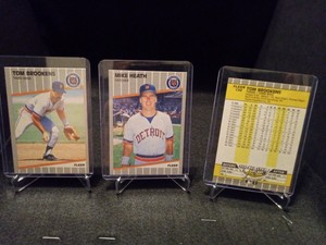 1989 Fleer - Tom Brookens on Back #132 Mike Heath, Tom Brookens Error Cards