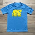 Nike Boy Trophy Short Sleeve Graphic Training T-Shirt Dri Fit Size M Blue Cj7740