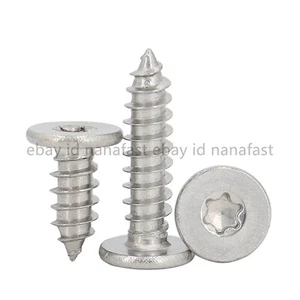 304 Stainless Steel Torx Socket Ultra Thin Flat Head Self Tapping Screws M2-M5 - Picture 1 of 12