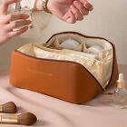 Ladies Travel Portable Cosmetic Bag Leather Organiser Toiletries Handbag