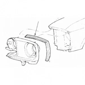 67-73 Cougar 65-73 Mustang 1/4 Extension, 67-70 Cougar Front Fender Seals (pr) - Bild 1 von 3