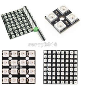 4/16/40/64Bit WS2812 Matrix LED 5050 RGB Full-Color Driver Board For Arduino NEW - Picture 1 of 22