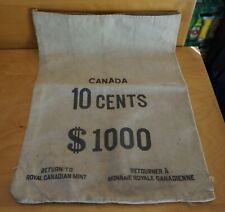 Vintage Royal Canadian Mint 10 Cents - $1000 Coin Bag 