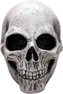 White Skull Latex Mask Skeleton Fancy Dress Up Halloween Adult Costume Accessory - Picture 1 of 1