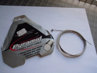 Cable plateado de palanca de cambios para bicicleta Pyramid Campy 200 mm NOS Foto 1 de 4