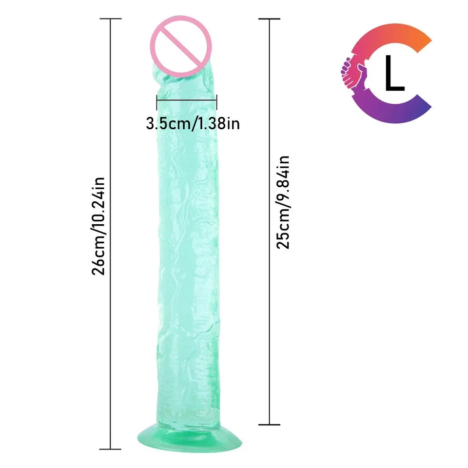 Consolador realista Consolador Strapon Consolador enorme para anal suave pene ventosa juguetes sexuales Foto 1 de 4