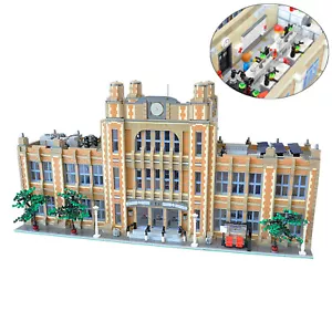 Modular School Architecture with Detailed Interior 14412 Pieces MOC Build Gift - Picture 1 of 8