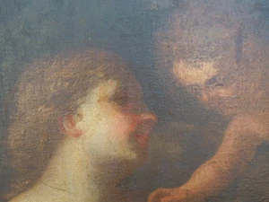 Tableau peinture St Catherine Ange dlg de Vouet d'époque 17ème - Imagen 1 de 12