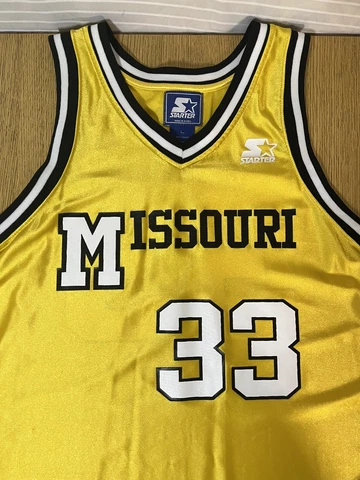 Starter #33 Mizzou Missouri Tigers Large 48 Throwback Basketball Jersey Cover