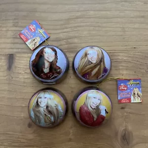 Disney Hannah Montana Collectible Tin Ball Ornament Candy Holders EMPTY - Picture 1 of 7