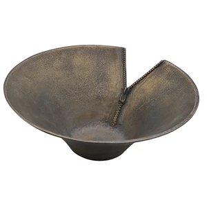 Aluminium bronziert Zip Bowl - Unikat Reißverschluss Design Dekoschale modern Deko - Bild 1 von 23