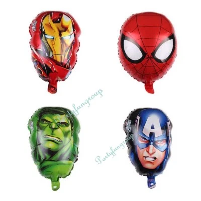 Avengers Balloon 4pcs Iron man Spiderman Hulk Captain America Party Decoration - image 1 of 4