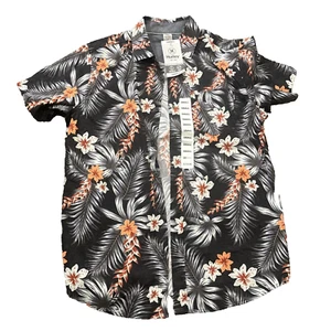 Hurley Floral Hawaiian Short Sleeve Button Down Shirt Mens S - Picture 1 of 4