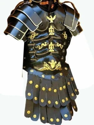 Armor Roman Greek Muscle Armour Jacket with Shoulder & Medieval Helmet sca/larp - Image 1 of 4