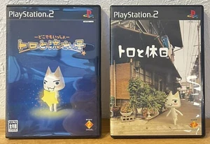 Sony Playstation Doko Demo Issyo Koneko Toro Kyujitsu Nagareboshi 2 set PS2 JP - Picture 1 of 7