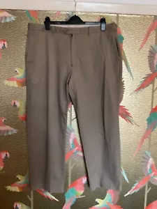 MEN'S DEBENHAMS BEIGE LINEN TROUSERS 38 W SHORT L - Picture 1 of 4