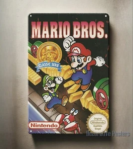 Mario Bros Nintendo Nes Retro Video Game Metal Poster Tin Sign 20*30cm - Picture 1 of 5