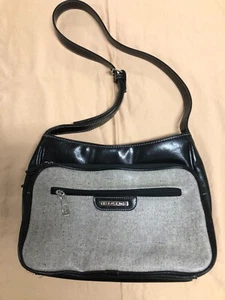 Jaclyn Smith Shoulder Handbag Black and white Linen - Picture 1 of 10