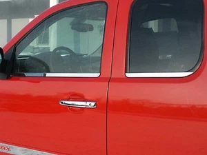 2007-2013 GMC SIERRA 4 Piece Stainless Window Sill Trim Set. 4-door, Extra Cab - Picture 1 of 1