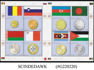 NACIONES UNIDAS UNO - BANDERAS Y MONEDAS 2010 - COMO NUEVAS. HOJA - COMO NUEVA NH - Imagen 1 de 1