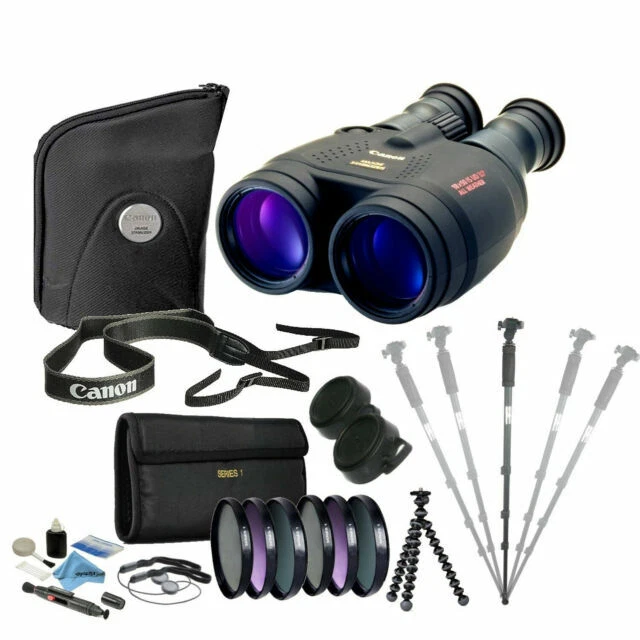 Binoculares Canon 18x50 estabilización de imagen para todo tipo de clima con estuche, correa para el cuello y Foto 1 de 1