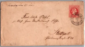 AUSTRIA 1890/1900 POSTAL STATIONERY COVER ADDR STUTTGART GERMANY - Picture 1 of 2