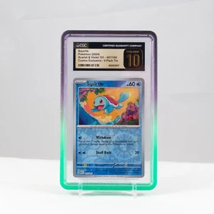Pokemon Squirtle Reverse Holo #7 Scarlet & Violet 151 Costco - CGC 10 PRISTINE - Picture 1 of 4