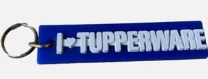 Tupperware Rare Key Chain I LOVE TUPPERWARE - Promo Item Vintage Storage Bowls - Picture 1 of 4