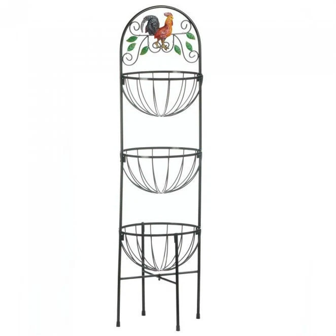 Accent Plus Rooster 3-tier Kitchen Basket
