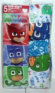 PJ MASK JUNGEN SLIPS UNTERWÄSCHE 5 STÜCK GR 4 100% BAUMWOLLE - Bild 1 von 3