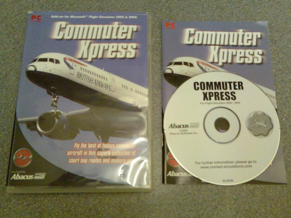 COMMUTER XPRESS 1 Express Pc Add-On Flight Simulator 2002 2004 FS2002 & FS2004 - Image 1 of 1
