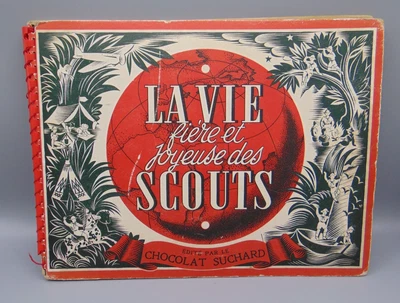 VINTAGE FRENCH CARD ALBUM - THE SCOUTS - SUCHARD CHOCOLATE - Image 1 of 4