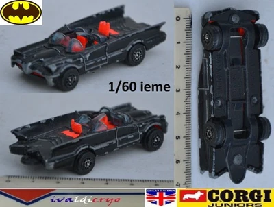 Batmobile 7 cm environ 1/60 batman 1976 corgi juniors gt britains - Photo 1/4
